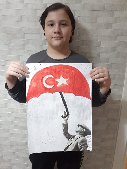 Öğrencilerimizin Dijital 19 Mayıs Resim Çalışmaları 