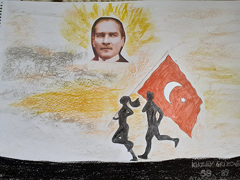 Öğrencilerimizin Dijital 19 Mayıs Resim Çalışmaları 