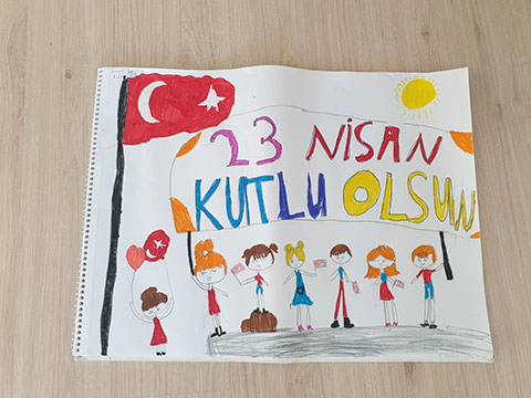 Öğrencilerimizin Dijital 23 Nisan Sergisi 