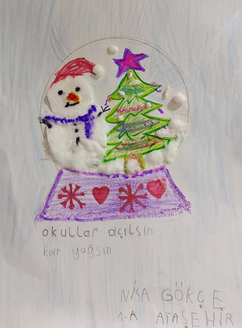 Öğrencilerimizin Yeni Yıl Resimleri 