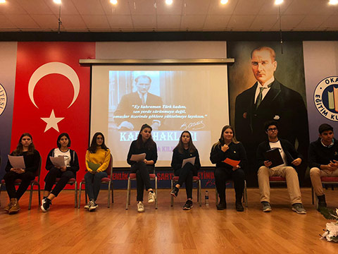 Okan Koleji Tuzla Kampüsü Lise Öğrencileri Atatürk ve Cumhuriyet Kazanımları Serbest Kürsü'ye Taşıdı