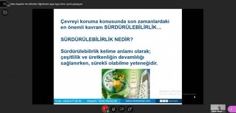 5 Haziran Dünya Çevre Günü Etkinliğimizi Online Olarak Gerçekleştirdik