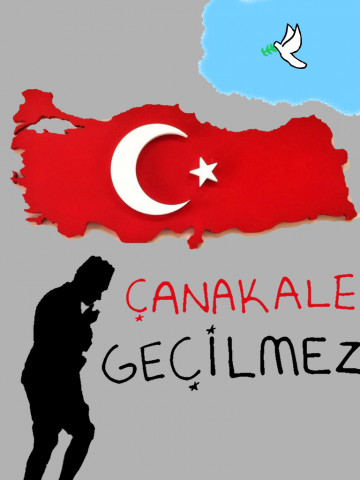 Öğrencilerimizin 18 Mart Çanakkale Zaferi Resim Sergisi Defne Kayalı 6B