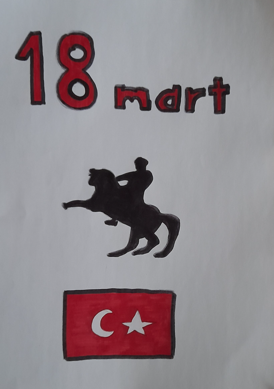 Öğrencilerimizin 18 Mart Çanakkale Zaferi Resim Sergisi Derin Demircioğlu 7A