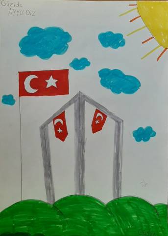 Öğrencilerimizin 18 Mart Çanakkale Zaferi Resim Sergisi Güzide Ayyıldız 3B
