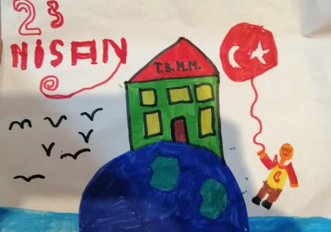 Öğrencilerimizin 23 Nisan Resim Sergisi ALTAN KSIM 3A - ATAŞEHİR KAMPÜSÜ