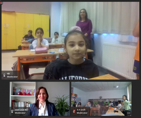 4.Sınıf Öğrencilerimiz Çevrimiçi Söyleşide Yazar İrem UŞAR İle Buluştular