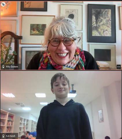  Yazarlarla Buluşan Öğrencilerimiz Kitapların Büyülü Dünyasına Yolculuk Yaptı 