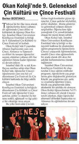 9. Geleneksel Çin Kültürü Ve Çince Festivali’nde Çin Kültürünü Öğrendik